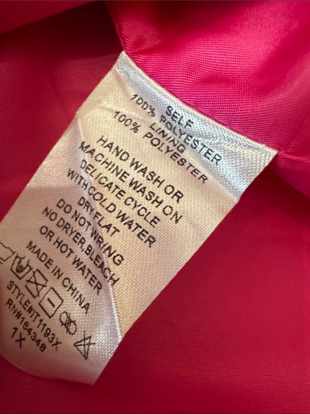 Hot Pink Women's Blazer Jacket by First Love Sz 1X - Picture 8 of 8